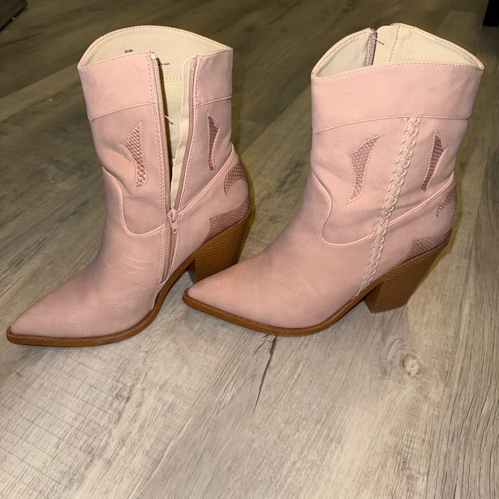 Pink cowboy boots